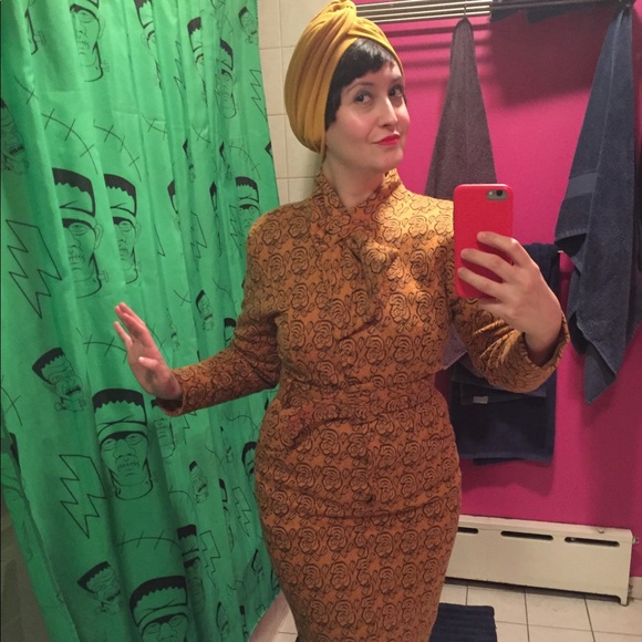 Unique Vintage Sparkly Wool Dress - Picture 7 of 7